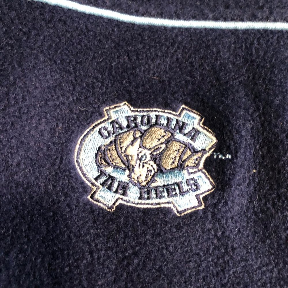 North Carolina Tar Heels Ram Starter Fleece Pullover Sz L 80s 90s wTag Vtg